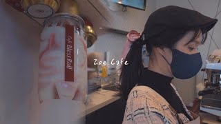 [cafe vlog] Sweet Berry, Take My Drink Away | Tasty Strawberry Latte 🍓, New Citron Tiger Roll Cake