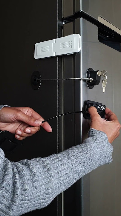 DIY fridge door lock w/ bonus alarm system 