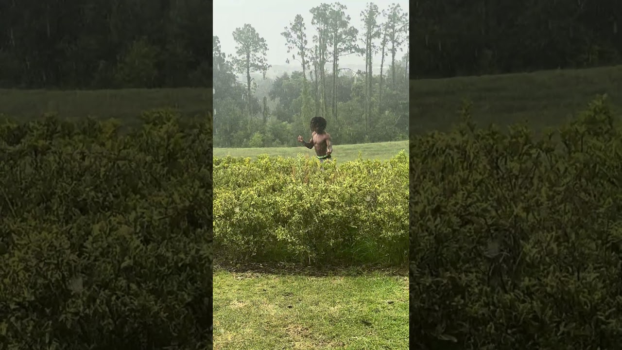 Sister and brother does this in the rain ☔️ and this happens 🫣 Watch til end #shorts