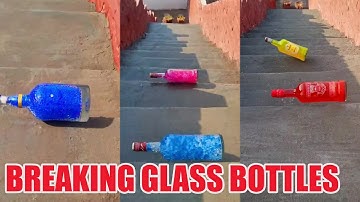 Breaking Glass Bottles Vs Balloon Drops 🔥 Crushing Crunchy & Soft Things! #asmrbreaking  #satisfying