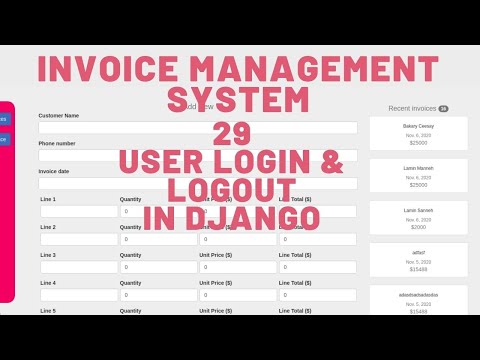 29 USER REGISTRATION LOGIN & LOGOUT– INVOICE MANAGEMENT SYSTEM