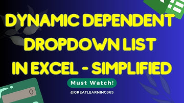 Dynamic Dependent Dropdown List in Excel - Made Easy!  Be a Pro
