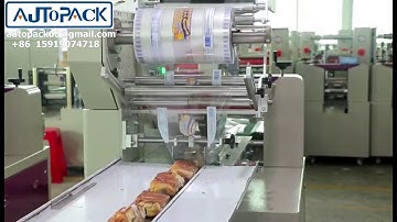 Horizontal Full Automatic Toast Bread Flow Pack Packing Machine With Code Printing