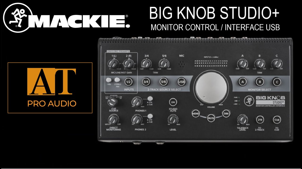 MONITOR CONTROL / INTERFACE DE ÁUDIO USB MACKIE BIG KNOB STUDIO+