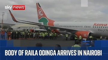 Body of former Kenyan Prime Minister Raila Odinga arrives in Nairobi