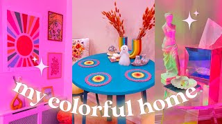 My colorful NYC apartment makeover + tour (retro maximalist aesthetic)