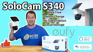 ✅ Dual Lens Outdoor Solar WiFi Security Camera with AI Tracking - Eufy SoloCam S340 - Local Storage