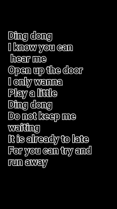Ding Dong Hide And Seek Lyrics English hide and seek lyrics ding dong I know you can hear me - YouTube