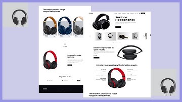 Headphone Landing Page Design | Hussain Coders | Complete Responsive Website Using HTML5 & CSS3