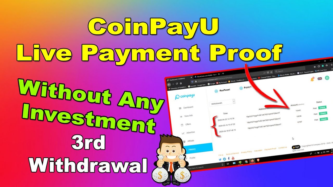 CoinPayU Live Payment Proof 2020 - Earn Bitcoin Without Any Investment