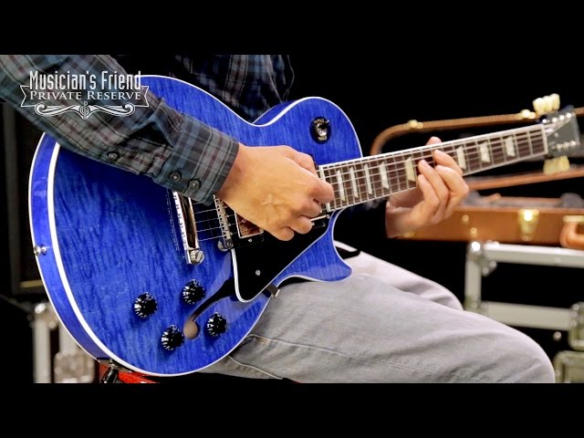 Gibson ES-Les Paul Semi-Hollow Electric Guitar - Blue Stain - YouTube
