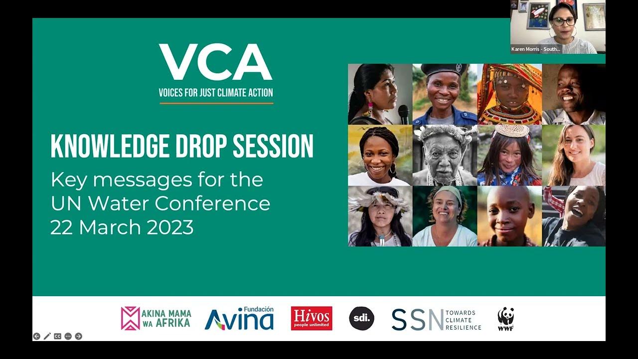 VCA Knowledge Drop Exploring key messages for UN Water Conference