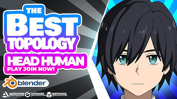 Modeling Head Human Anime THE BEST TOPOLOGY in Blender 4.0   Advanced level