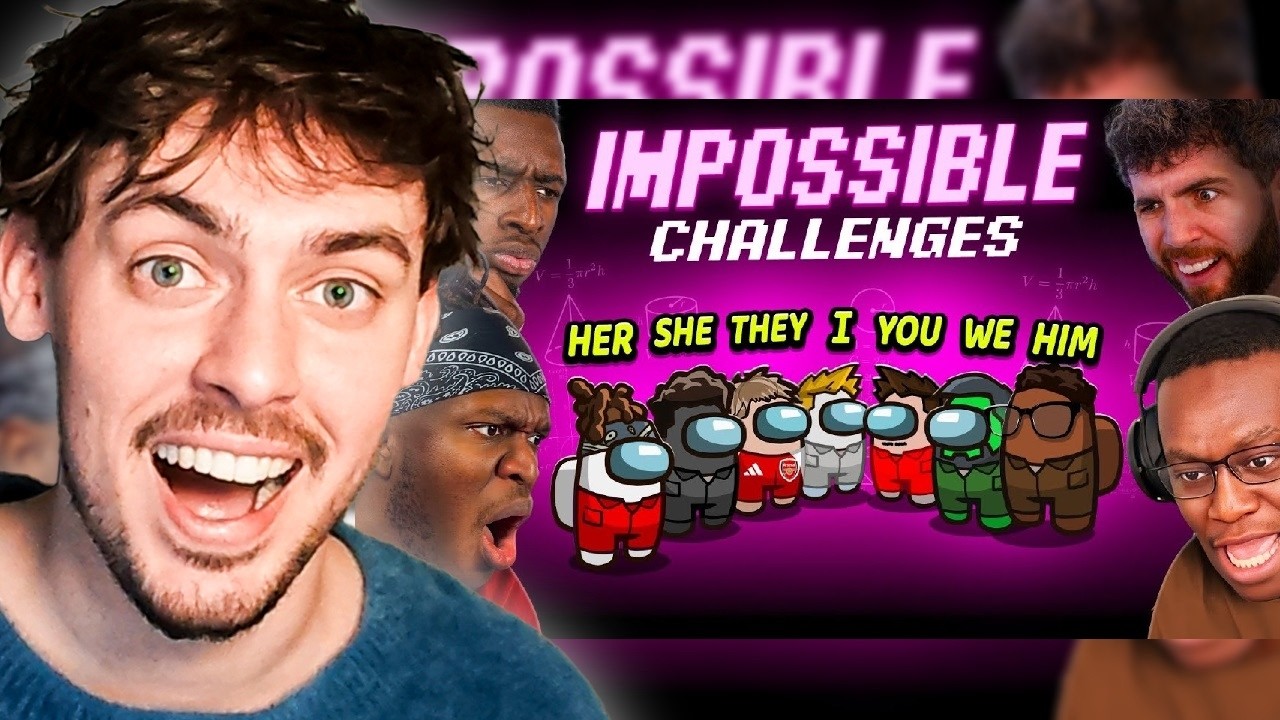 SIDEMEN AMONG US IMPOSSIBLE CHALLENGES: THE MOST CONFUSING LOBBY EVER (Reaction)