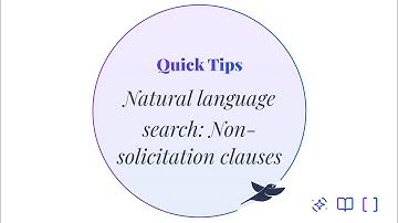 Natural language search: non-solicitation clauses