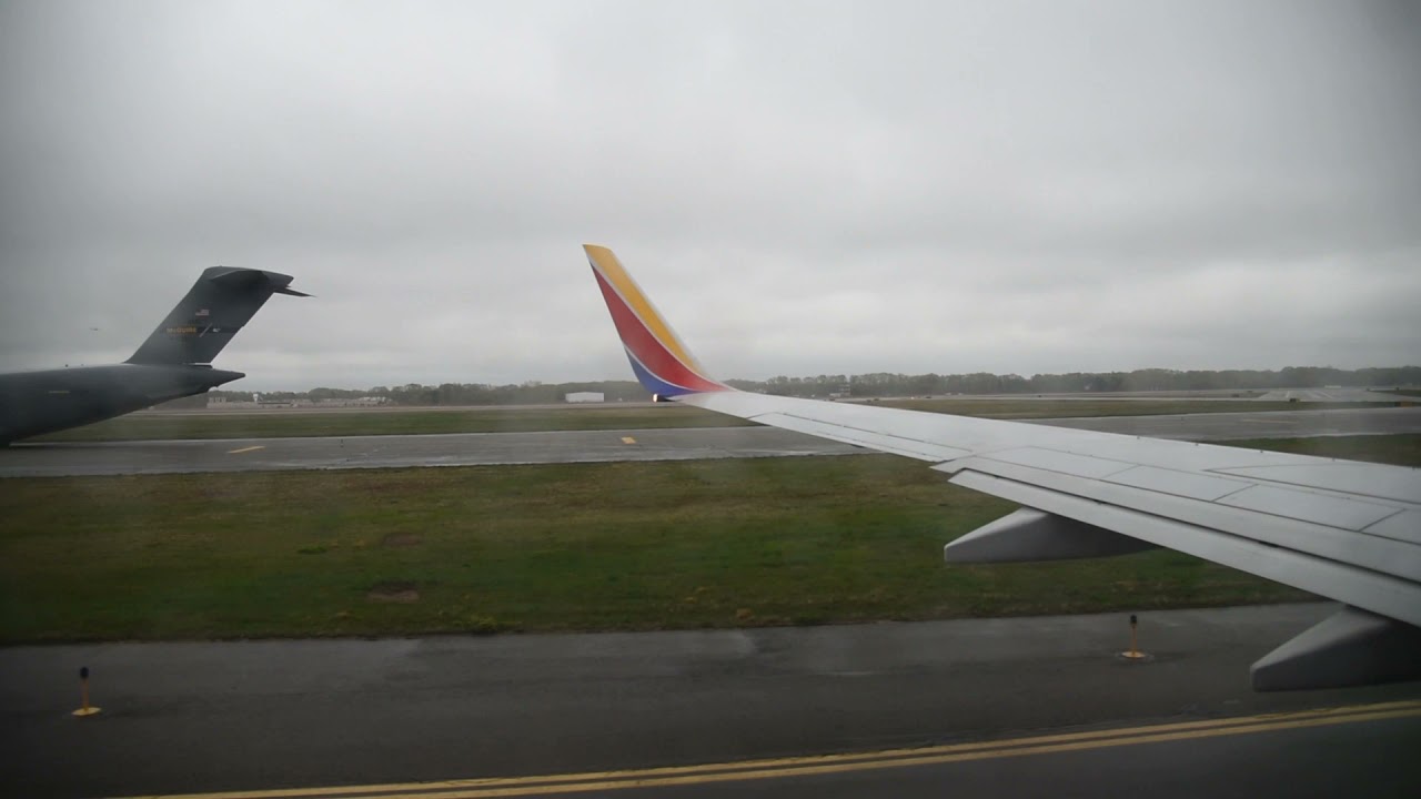 Southwest Flight 4761 Pushback Taxi and Takeoff from Providence Rhode