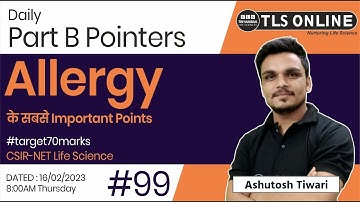 Allergy | Immunology | CSIR NET Life Science | Ashutosh Tiwari |
