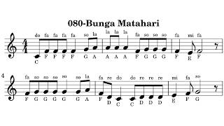 080-Bunga Matahari music sheet