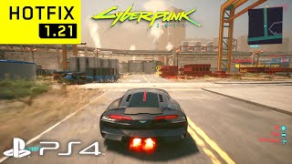 CYBERPUNK 2077 HOTFIX 1.21 PS4 Slim Gameplay Performance & Graphics! (Fighting Combat in Night City)