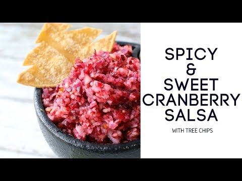 Spicy & Sweet Cranberry Salsa with Tree Chips
