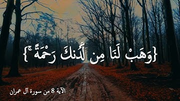 ربنا لا تزغ قلوبنا بعد إذ هديتنا وهب لنا من لدنك رحمة إنك أنت الوهاب - القارئ عبد الرحمن مسعد