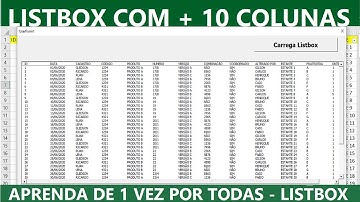 LISTBOX COM MAIS DE 10 COLUNAS