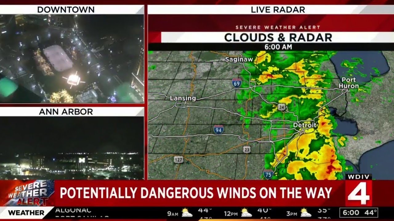 Metro Detroit weather: High Wind Warning all day Sunday - YouTube
