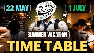 Perfect Summer Vacation Timetable for Class 9 & 10 | Study + Fun 🔥 | summer vacation time table 2026