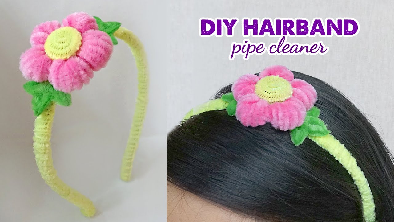 🌺SO EASY & SIMPLE Flower Hairband pipe cleaner | Hairband DIY | Pipe Cleaner Craft