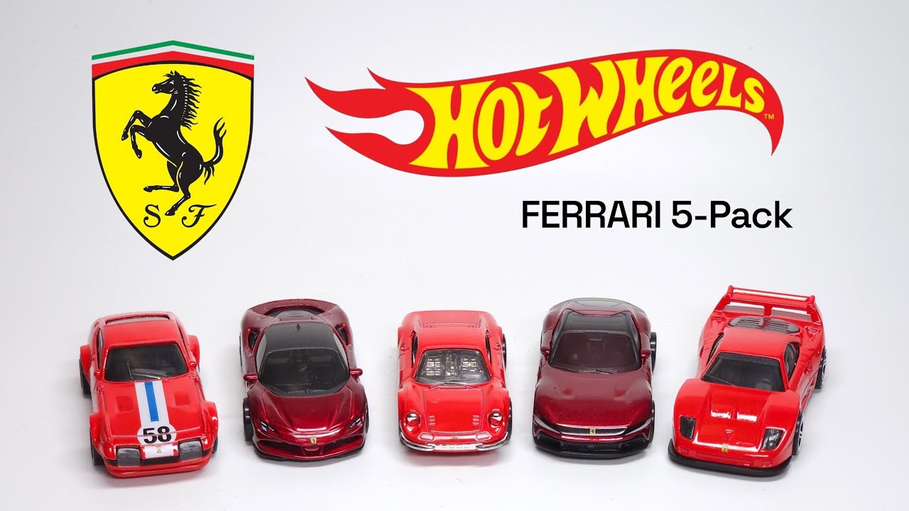 Hot Wheels Ferrari 5 Pack Unboxing & Review - YouTube