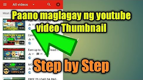 Paano maglagay ng Thumbnail sa youtube video| (Tagalog)