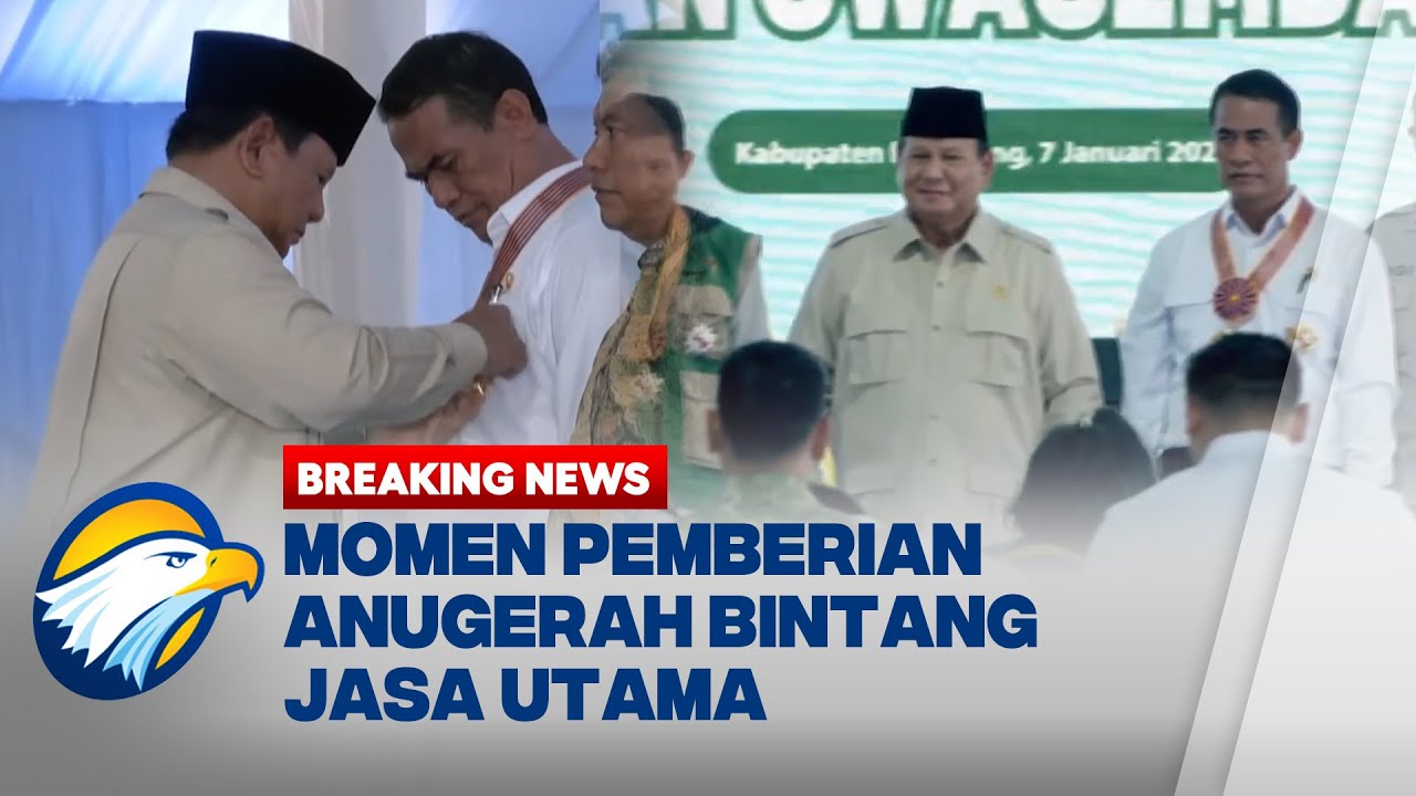 BREAKING NEWS - Mentan Dianugerahi Bintang Jasa Utama Oleh Presiden Prabowo