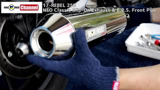 【取付方法】HONDA REBEL250用 B.R.S Front Pipe＆SlipOn Exhaust フロントパイプ＆スリップオンマフラー装着方法 マフラー モリワキ