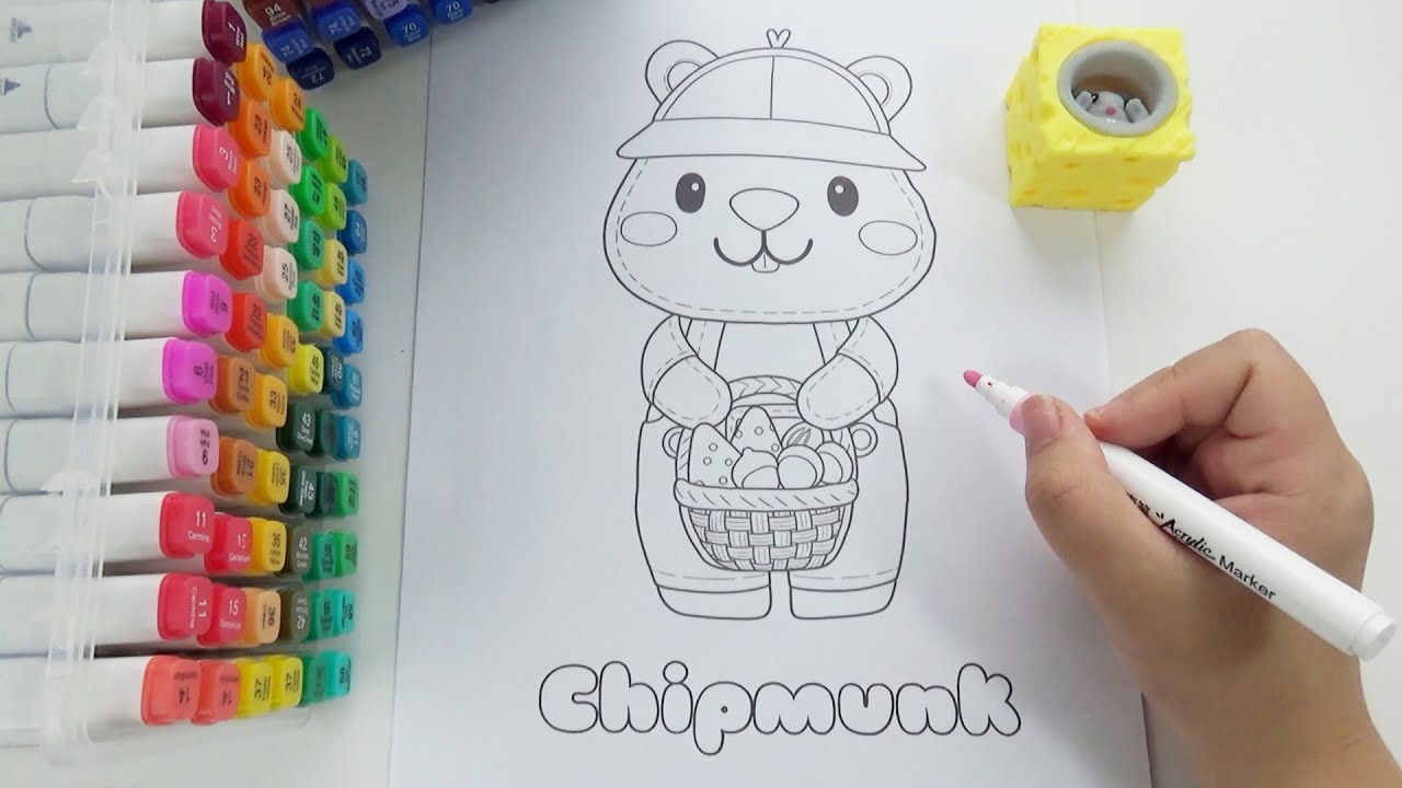 Cute Chipmunk Art 🐿️ 🍓✨