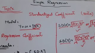 Standardized Coefficient/ Regression/ MA Economics
