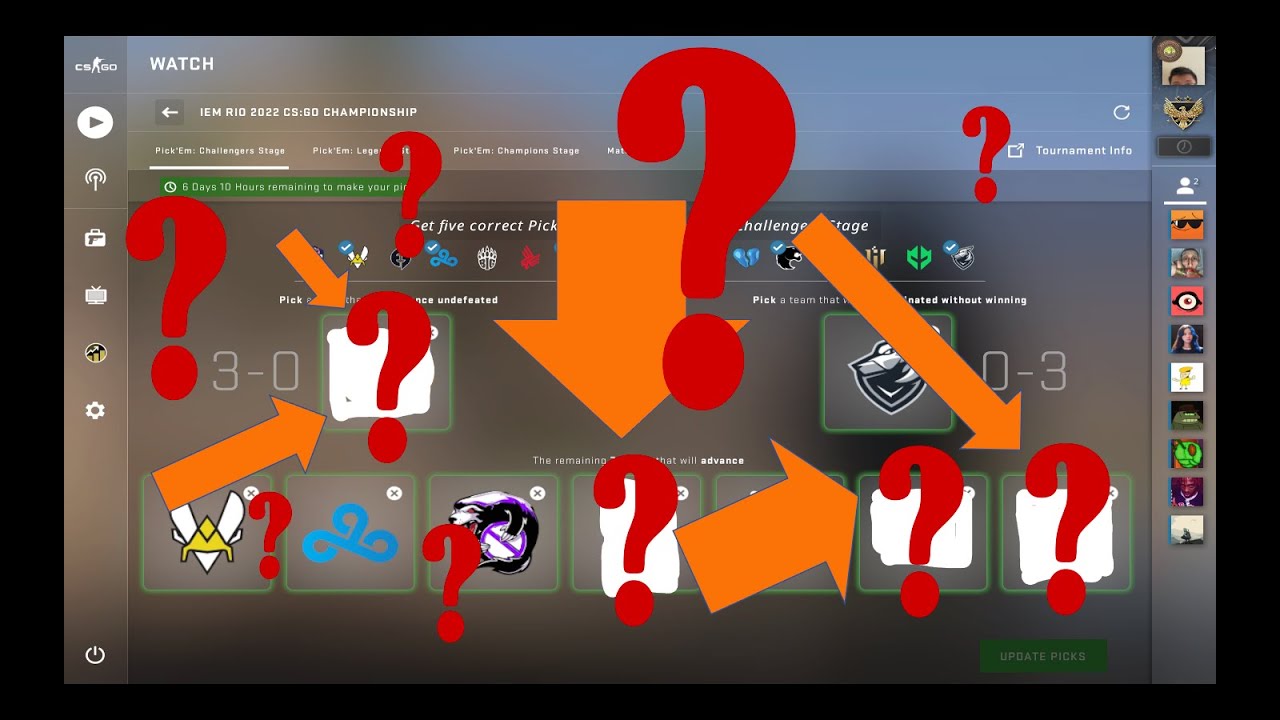 IEM Rio 2022 Challenger Stage Pick Ems YouTube