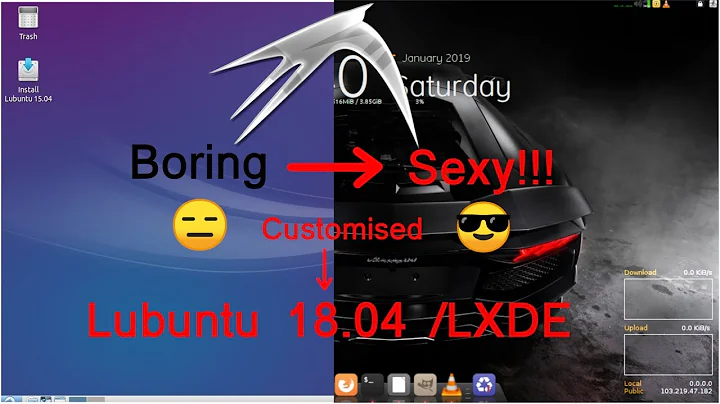 How to customise Lubuntu 18.01 /LXDE in 2019--Convert it form boring to sexy!!!!!😎😎😎