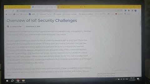 Overview of IoT Security Challenges