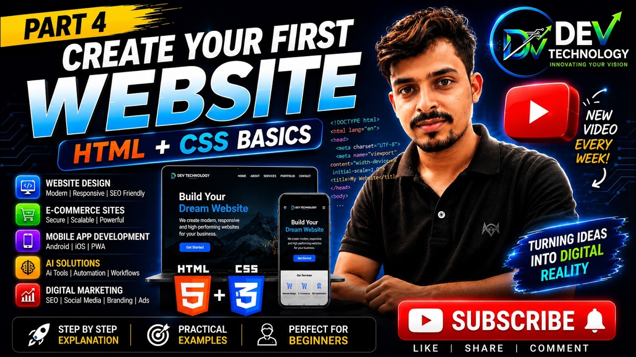 Learn HTML Part 4 with AI | About Section Complete HTML Course (2026 ...