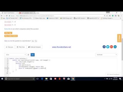Leetcode 35  Search Insert Position
