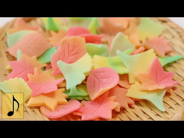 【Wagashi】Japanese style edible Autumn Leaves Candy Kizato