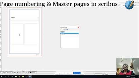 Page numbering and Creating master pages in scribus