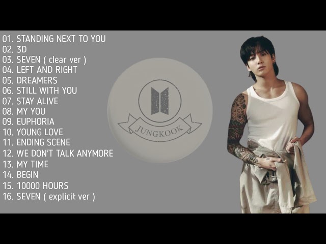 정국 (Jung Kook) - Standing Next to You, 3D, Seven | Jung Kook Playlist Updated | solo class=