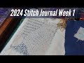 An easy start to the journal with running stitch