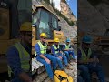 Three bulldozer operators are taking a break at a coal mining site#shorts