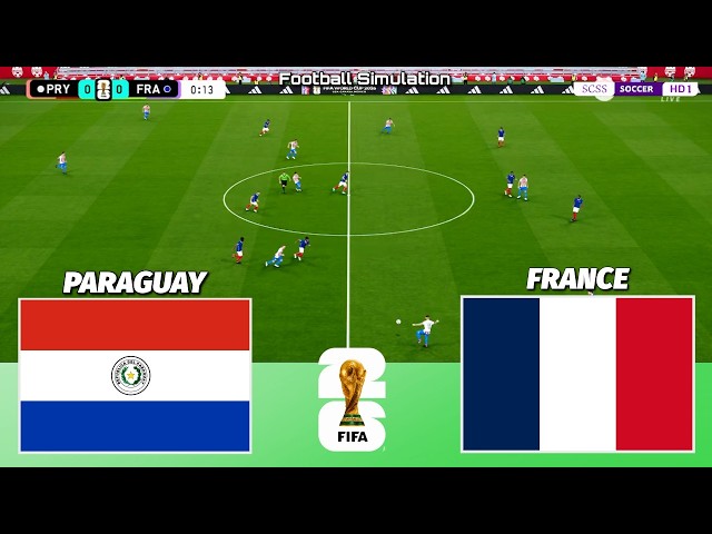 🔴 LIVE | Paraguay vs France - Round of 16 - FIFA World Cup 2026 | PES 21 Simulation