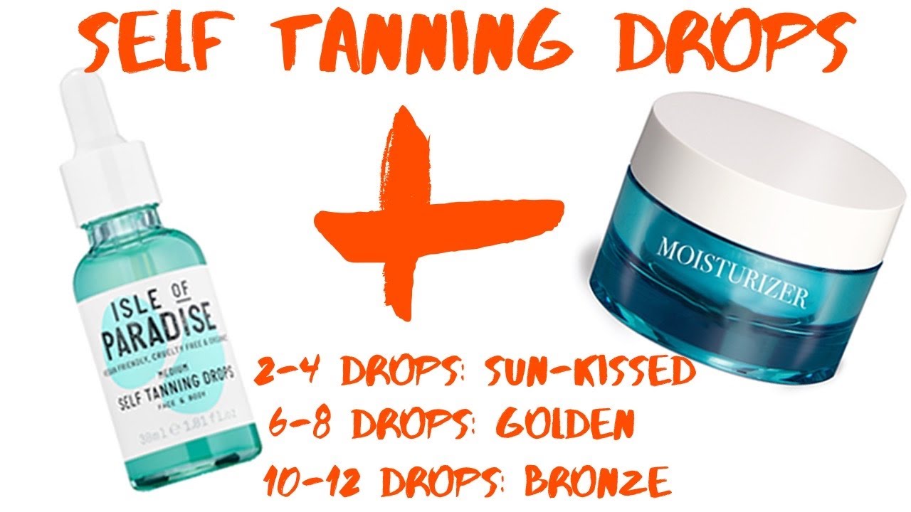 Isle of Paradise Medium Tanning Drops Review Before and After - YouTube