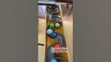 Marble Run (A long course with transparent pipes, a large funnel, and a winding path. 14) #ASMR