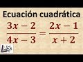 Ecuaciones fraccionarias y ecuaciones cuadráticas | La Prof Lina M3