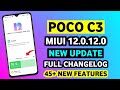 Poco C3 MIUI 12.0.12.0 New Update Full Changelog | Poco C3 New Update Features